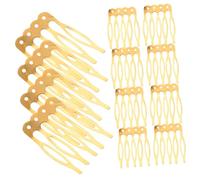 VINTORKY 50 piezas Peines de Cabello DIY de Dientes Color Dorado Accesorios de Moda para Mujeres y Niñas Peines Hechos Mano para de Personalizados