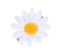VINTORKY 50 Pinzas Pelo Forma de Margarita en Tela, Buen Agarre y Fáciles de Colocar, Ideales para Mujeres y Niñas Playa o Vacaciones (color Blanco)