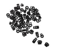 VINTORKY 52 Piezas de Tope de Resorte y Palanca para Cordones Elásticos, Ajustadores de Cordón para Ropa y Sombreros, Diseño Seguro y Estable Orificios Simples y Dobles, Ideales para Uso