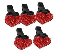 VINTORKY 5piezas Clips De Ventilación Para Coche Forma De Corazón Accesorios De Aire Aromatizante Para Decoración De Automóvil Clip Montaje Resistente La Degradación y Fácil De