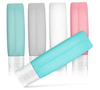 VINTORKY 5Piezas Conjunto Silicona de Viaje Recipientes Rellenables de Accesorios de Portátiles Colores