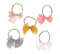 VINTORKY 5piezas Diademas Elásticas Lazo Accesorios De Pelo Suaves Para Niña Decoración Festiva