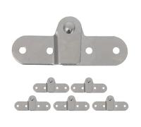VINTORKY 6 Piezas Bisagra para Patas de Mesa Plegable, Soporte de Mesa Plegable de Hierro Color Plata, Ángulo Ajustable, Instalación Fácil, para Muebles Interiores y Mercados Ambulantes