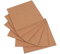 VINTORKY 6 Tableros de Corcho Autoadhesivos Cuadrados para Pared Chinchetas, Fácil Instalación, Material Natural para Decoración y Tablón de Anuncios en Oficina