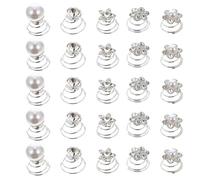 VINTORKY 60 Pinzas Cabello en Espiral de Aleación Color Plata para Boda y Ocasiones Obsequios, Sujetan Bien y Embellecen el Cabello de Mujeres y Niñas Varios estilos