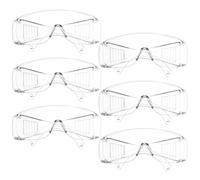 VINTORKY 6pares Gafas de Seguridad de Laboratorio con Diseño Ventilado y Montura de Plástico Louvered Protección Integral contra Salpicaduras Lentes Transparentes para Científicos y Uso