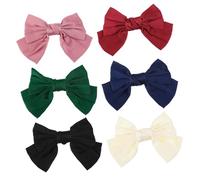 VINTORKY 6Piezas Lazos de Satén para Unidades Colores Marino Pinzas y Llamativas para Mujeres Accesorios