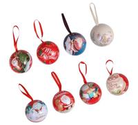 VINTORKY 8 Cajas Decorativas de Hierro para Dulces Navideños, Ligeras y Versátiles, Ideales para Decoración de Fiestas y Regalos en Navidad Varios estilos