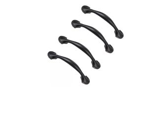 VINTORKY 8 Tiradores de Puertas para Armarios en Aleación de Zinc Negro Estilo Americano Artesanía Fina y Tornillos de 2.7cm Habitaciones