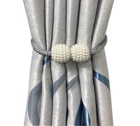 VINTORKY Abrazaderas Magnéticas 45 Cm para Cortinas Perlas Decorativas, Cuerda Trenzada de Poliéster 2 Piezas, Resistentes y Fáciles de Usar para Puertas Correderas y Oficina