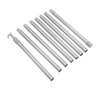 VINTORKY Abridor de Ventanas de Largo Alcance Poste de Extensión para Persianas de Ventana Telescópico de Acero Inoxidable Plata para Loft Windows y Roller Shades, Reduce la Fuerza
