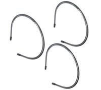 VINTORKY Accesorios Cabello que No Lastiman la Cabeza de Alambre de Hierro Corrugado Resorte Negro 3 Diademas para Peinados Unisex para Mujeres y Hombres