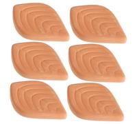 VINTORKY Ahorrador para Mantener Azúcar Blando de Azúcar Moreno Portátil de Terracota en Forma de Hoja, 6 Piezas en Contenedores de Almacenamiento de Alimentos