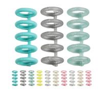 VINTORKY Anillas de Carpeta Plásticas en Color Oscuro, 30 Piezas, Diseño Funcional para Encuadernación Manual y Organización de Documentos en Oficina y Escuela Color Aleatorio