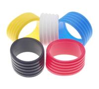 VINTORKY Anillo de Agarre de de Silicona 5 Piezas, Protector Elástico para Sobregrip, Compacto y Resistente, Apto Mayoría de Raquetas, Adecuado para Tenis y Pádel