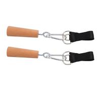 VINTORKY Asas de Madera para Entrenamiento de Fuerza y Estabilidad del Core 1 Par Correas Resistentes para Dominadas en Adultos