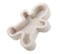 VINTORKY Bandeja de Madera con Forma de Muñeco de Jengibre Tabla para Aperitivos Navideños Bandeja Multifuncional para Snacks Frutas y Postres Decoración Festiva para Mesa de Navidad