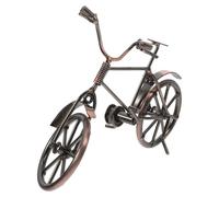 VINTORKY Bicicleta Vintage de Hierro Decorativa para Escritorio, Modelo Retro Coleccionable de 1 Pieza para Oficina y Hogar, Escultura Artística de Metal para Decoración de Mesa