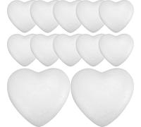 VINTORKY Bolas de espumas en forma de corazón, 100 piezas de corazones de poliestireno, material para manualidades para bodas, bricolaje, San Valentín, decoración, manualidades, 1,97 x 1,97 x 0,98