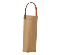 VINTORKY Bolsa para Botella de Vino de Papel Kraft Resistente y Reutilizable, Bolsa de Obsequio Ecológica para Fiesta y Navidad, Diseño Duradero y Lavable