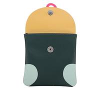 VINTORKY Bolsa Pequeña para Toallas Sanitarias para Mujer, Bolsa Sanitaria Verde de Material Duradero Botón Metálico, Bolso Compacto para Compresas Menstruales, Adecuado para Uso Fuera