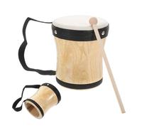 VINTORKY Bongó para Niños Juguete Musical Educativo de Percusión Piel de Oveja Negra Resistente y Duradero para Enseñanza Temprana E Iniciación Musical Infantil