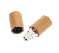 VINTORKY Botella de Madera Roll-On 10 Ml para Aceites Esenciales y Perfumes, Envase Pequeño para Aromaterapia y Uso en Viajes