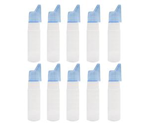 VINTORKY Botella pulverizadora vacía de plástico blanco 70 ml, 10 unidades reutilizables para lavado nasal adulto y uso en exteriores