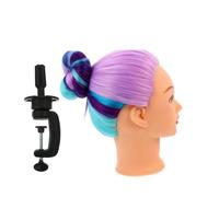 VINTORKY Cabeza de Maniquí para Peluquería Entrenamiento Piel Tamaño Medio Color Cerezo para Práctica de Peinados y Cosmetología Muñeca Maniquí Profesional para Salón y Formación