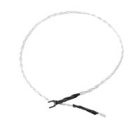 VINTORKY Cable de Conexión y Estudios de Masterización Plateado con Forma, Material Plástico y Metálico, 0.5 M para Tocadiscos Compatible con Sistemas de Audio de Escritorio y Estudios
