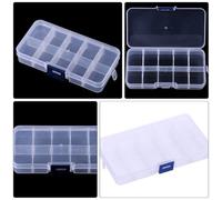 VINTORKY Caja de Almacenamiento de Señuelos para Pesca Caja Organizadora de Cebos de Plástico Transparente con Compartimentos Herramienta de Pesca y Práctica