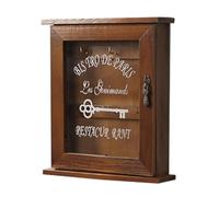 VINTORKY Caja de Llaves de Pared Práctica y Multiusos, Armario Organizador de Madera, Casillero para Llaves del Pasillo, Estuche Colgante para Hogar y Oficina, Color Acrílico Antiguo,