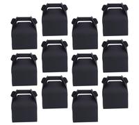 VINTORKY Caja Portátil para Tartas y Cupcakes Pequeña, 12 Unidades de Cartón Negro Resistente, Multifunción para Regalos y Pastelería, Accesorio Práctico para Envolver y Transportar