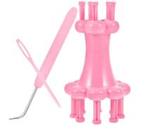 VINTORKY Carrete de Tejer de Plástico Doble Cabeza para Manualidades Diy, Herramienta Ligera y Compacta para Tejedora de Lana en Casa, Aparato Práctico para Hacer Cordones y Tejido