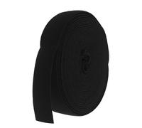 VINTORKY Cinta Elástica Antideslizante de Silicona 2,5 Cm Negra con 5 Columnas de Puntos de Agarre, Banda Elástica de Nylon Transpirable para Coser, 5 Metros para Prendas Deportivas