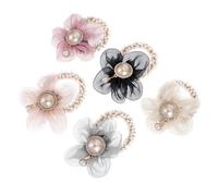 VINTORKY Coleteros Varios estilos para Niñas Diseño de Flores y Perlas 5 Piezas de Tela Cómodos y Resistentes Varios estilos para Bailar y Celebraciones de Cumpleaños
