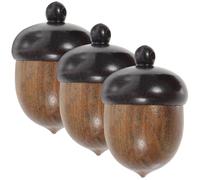 VINTORKY Colgantes de Bellota para Hacer Joyas, Dijes Colgantes de Madera Bicolor, Diseño Creativo Desmontable, Textura Delicada y Brillo Natural, Ideales para Pulseras y Decoración