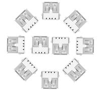 VINTORKY Conector USB Hembra 2.0 Ángulo 90° Cubierta Trasera y Borde Enrollado, Paquete 100 Piezas, Adaptador de Reemplazo para Reparación y Conexión en Informática y Audio Profesional
