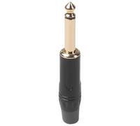 VINTORKY Conectores de Soldadura Estéreo de 6,35 Mm Negros, 5 Piezas, Acoplador para Guitarra Eléctrica, Micrófono y Tarjeta de Sonido, Baja Atenuación y Transmisión de Señal Clara