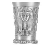 VINTORKY Copa de Metal Vaso Redondo Vintage Diseño Antiguo Egipcio y Multipropósito para Celebracion Verano Adecuado para Fiesta Hawaiana y Decoración en Casa
