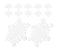 VINTORKY Copos de Nieve Bordados Diseño Festivo Blanco 14 Parches Termoadhesivos Fácil de Planchar y Decorar para Ropa y Sombreros en Estilo Diario