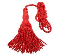 VINTORKY Cordón Trenzado Rojo Borlas para Instrumento de Viento, Hecho de Poliéster, Uso Versátil, Adecuado para Bandas y Orquestas Escolares, 1 Par