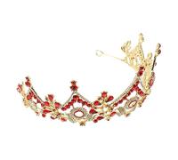 VINTORKY Coroa de Novia Barroca de Cristal para Mujeres Diadema Elegante con Diseño de Estrás para Bodas Especiales