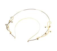 VINTORKY Corona De Cabello Antigua Tocado Llamativo Dorado Tiara Para Mujer Adorno Cabello Duradero Accesorio Para Peinado Para Ceremonias y Eventos Especiales