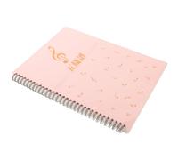 VINTORKY Cuaderno para Estudiantes de Música Papel Pautado A4 de 80 Hojas, Material Papel Rosa, Adecuado para Práctica en Casa y Composición Musical