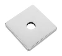 VINTORKY Cubierta Decorativa Cuadrada Oculta Agujeros y Manchas Resistente a Rayaduras y Huellas de Acero Inoxidable Plateado Tamaño 9x9 Cm para Tubería de Ducha en Paredes Modernas