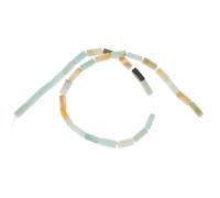 VINTORKY Cuentas Espaciadoras de Amazonita Natural 4x13 Mm, Cuentas Cilíndricas Sueltas para Hacer Pulseras y Collares, 30 Piezas por Tira, Suministros para Manualidades y Joyería DIY