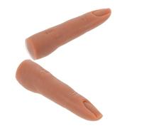 VINTORKY Dedo de Silicona para Práctica de Uñas Articulaciones Flexibles, Diseño Realista y Reutilizable, 2 Piezas para Entrenamiento de Técnicas de Manicura Personal
