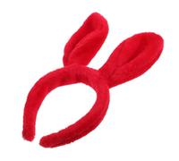 VINTORKY Diadema de Orejas de Conejo de Pascua Rojas de Felpa, Diseño Único, Fácil de Usar para Cosplay y Fiestas de Baile