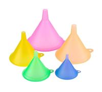VINTORKY Embudos y Llenado de Botellas Pequeñas Mini de Plástico Reutilizables 5 Mango Corto para Suministros de Cocina en Bartending y Experimentos Científicos